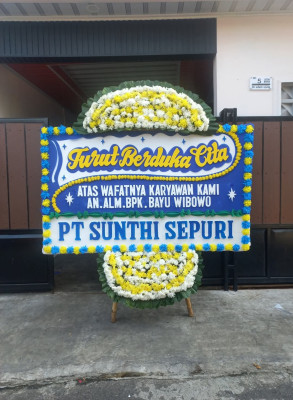 Papan Bunga Duka di Sitirejo Iii